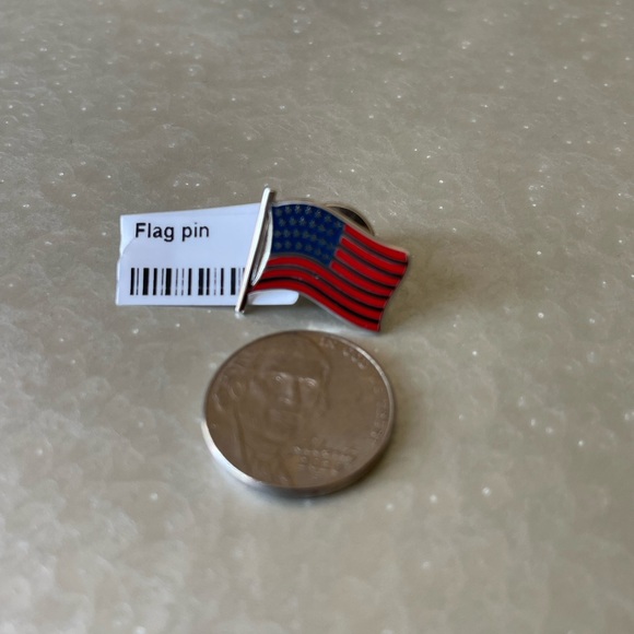 Sterling Silver 925 rhodiumed enameled Flag pin - Picture 4 of 12